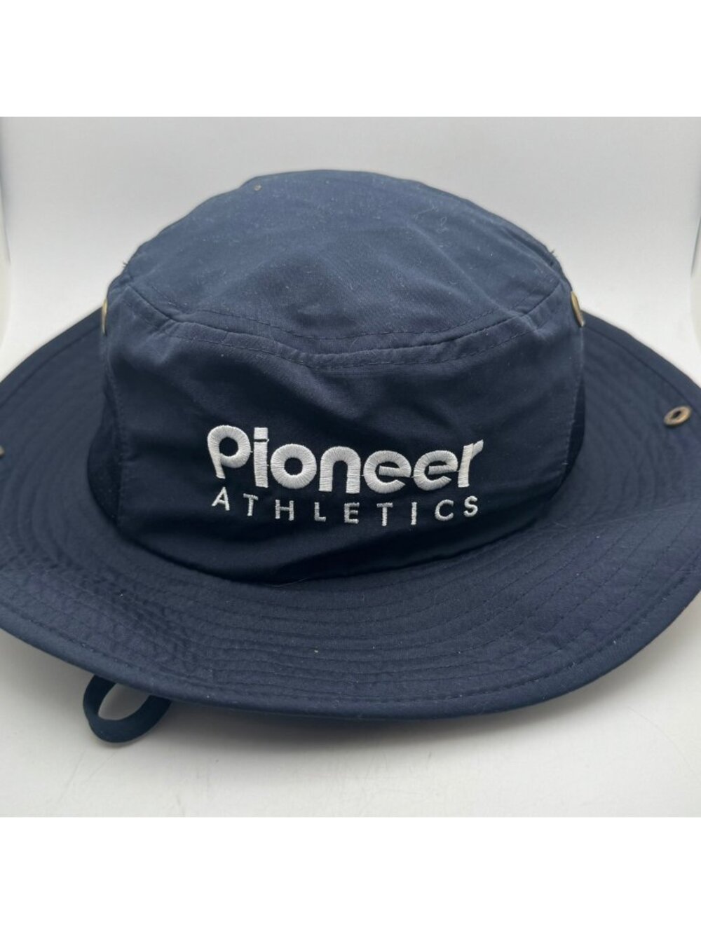 Pioneer Athletics Navy Blue Bucket Hat L/XL Boonie Sun Fishing Cap with Chin